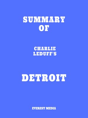 cover image of Summary of Charlie LeDuff's Detroit
